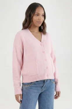 Cardigan De Maternité En Maille Douce Avec Poches Et Encolure En V
