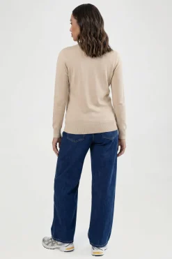 Cardigan De Maternité En Maille Côtelée Avec Ourlet Froncé