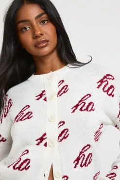 Cardigan De Noël Surdimensionné Ho Ho Ho