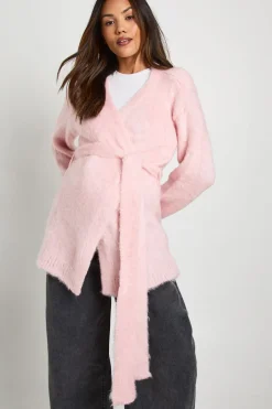 Cardigan douillet ceinturé pour femmes enceintes