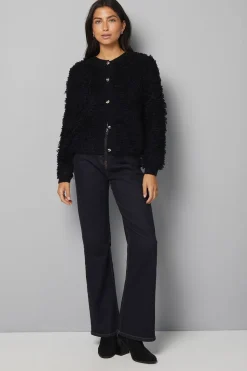 Cardigan à Détail Bouclé
