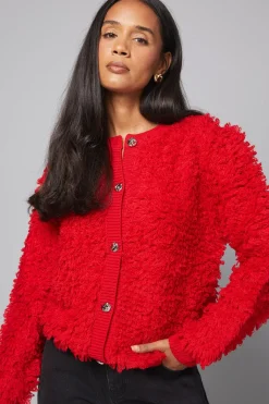 Cardigan à Détails Bouclés