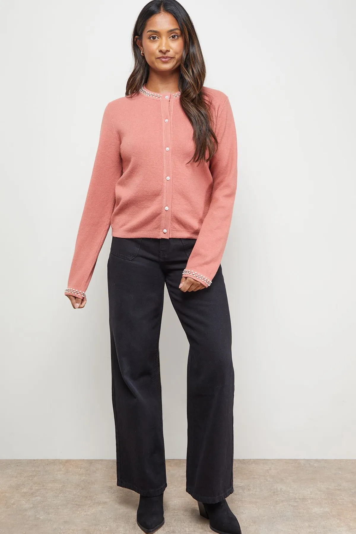 Oasis Cardigan à Détails Nacrés<Femme Pulls Et Gilets|Toutes Les Mailles