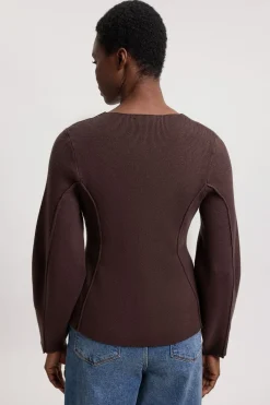 KarenMillen Cardigan En Maille Aspect Laine À Manches Arrondies Volumineuses<Femme Pulls Et Gilets|Toutes Les Mailles