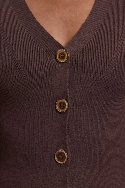 KarenMillen Cardigan En Maille Aspect Laine À Manches Arrondies Volumineuses<Femme Pulls Et Gilets|Toutes Les Mailles