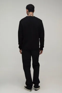 boohooMAN Cardigan En Maille Brodé Coupe Regular Pour Homme Grand<Homme Tout Afficher|Mailles Tall