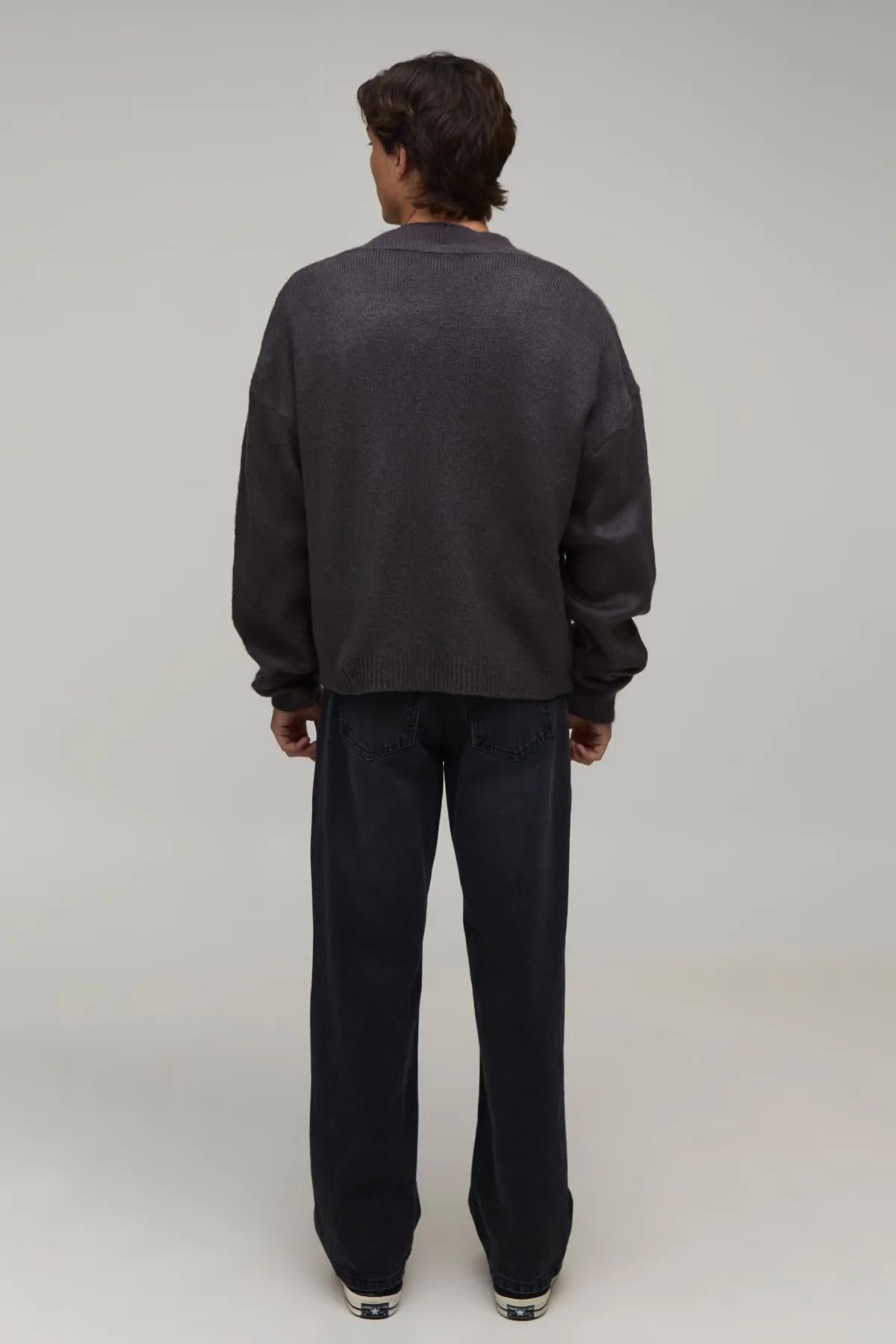 boohooMAN Cardigan En Maille Brossée Coupe Ample Décontractée<Homme Maille|Mailles