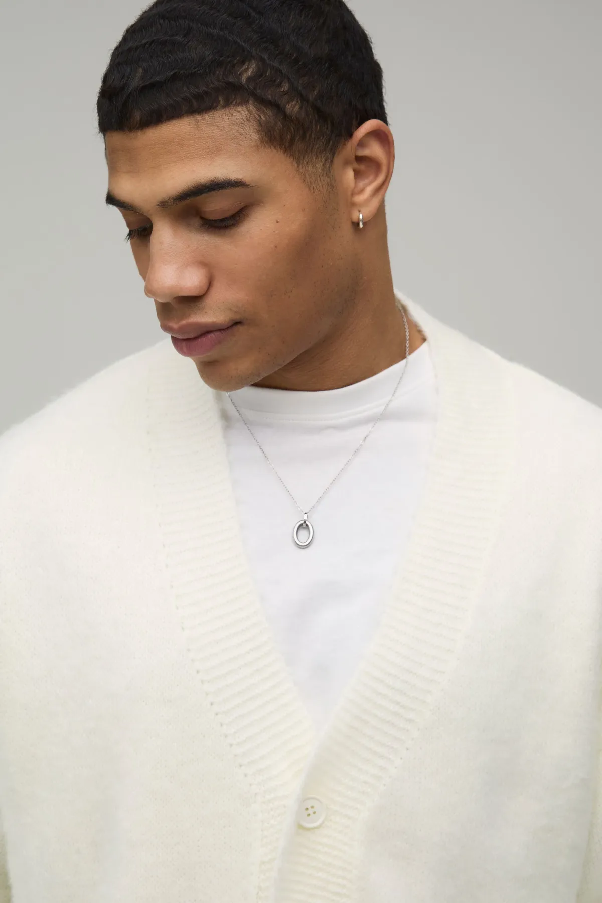 boohooMAN Cardigan en Maille Brossée Coupe Décontractée Oversize<Homme Tout Afficher|Maille