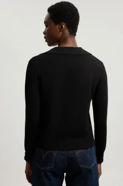 Cardigan En Maille À Col Avec Détails De Boutons-pression En Mélange De Viscose Petite