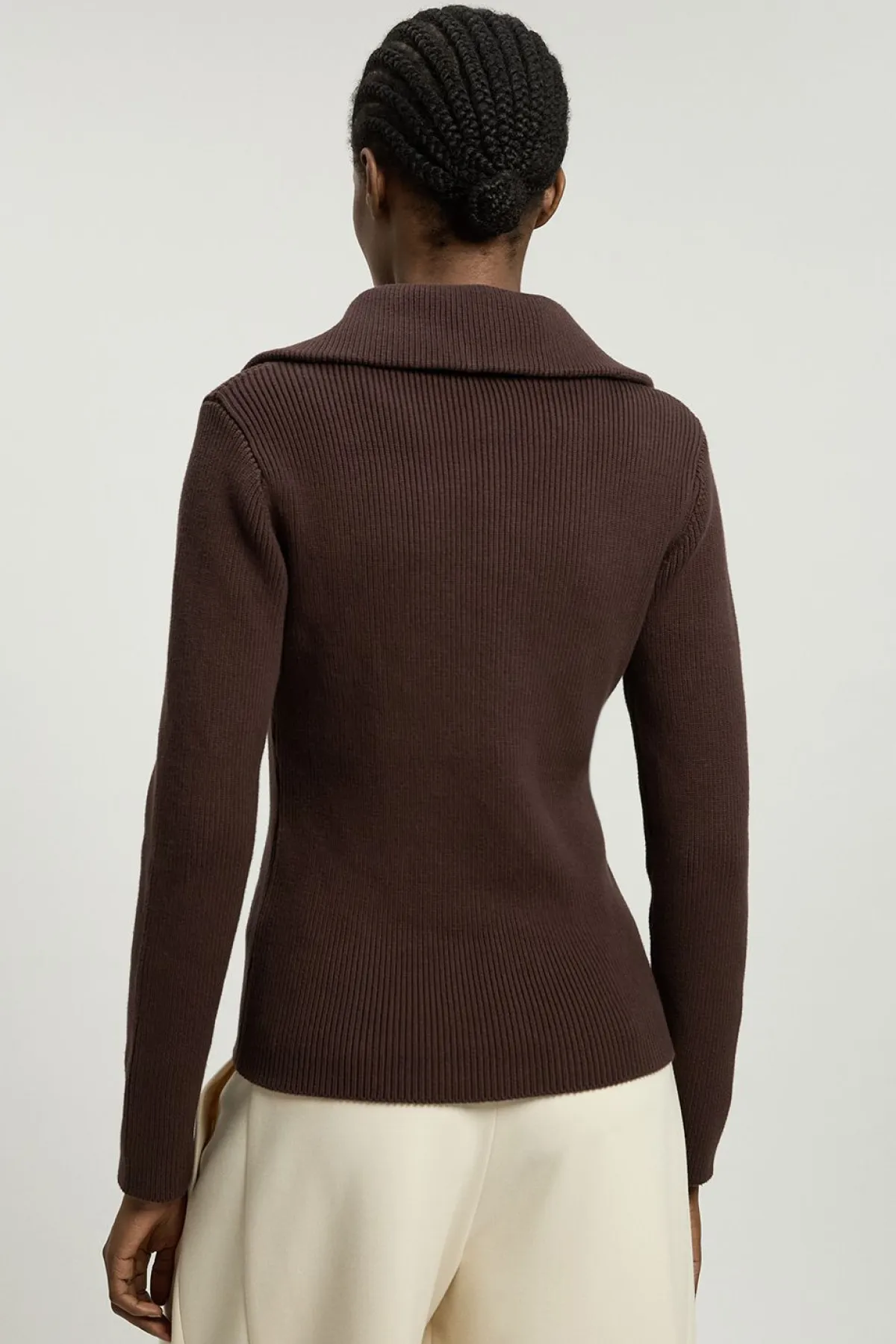 KarenMillen Cardigan en Maille de Coton à Col Zippé<Femme Pulls Et Gilets|Toutes Les Mailles