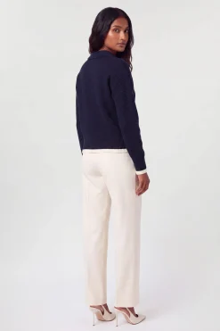 Cardigan En Maille De Coton À Détails Boutonnés Coupe Boxy