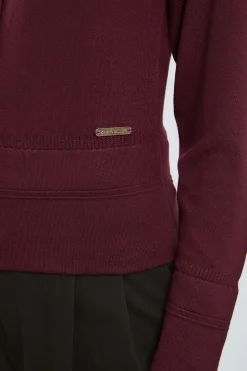 Cardigan En Maille De Viscose Mélangée À Manches Ballon Et Détails De Points Tricotés Forever