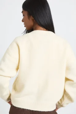 Cardigan En Maille Douce Col V Avec Poches Plaquées