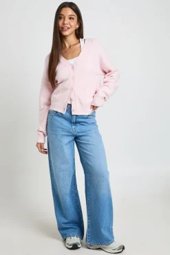 boohoo Cardigan En Maille Douce Col V Avec Poches Détail<Femme Pulls Et Gilets|Toutes Les Mailles