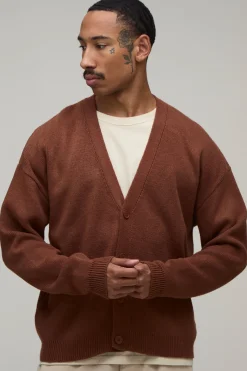 Cardigan En Maille Douce À Coupe Décontractée