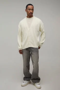 Cardigan En Maille Douce Coupe Décontractée