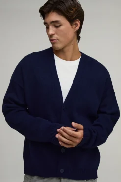 Cardigan En Maille Douce À Coupe Décontractée