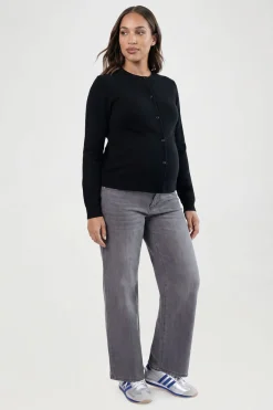 Cardigan En Maille Maternité Ultra Doux Avec Encolure Contrastée