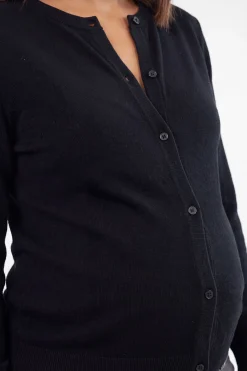Cardigan En Maille Maternité Ultra Doux Avec Encolure Contrastée