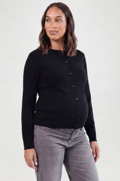 Cardigan En Maille Maternité Ultra Doux Avec Encolure Contrastée