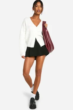 Cardigan en maille pointelle douce