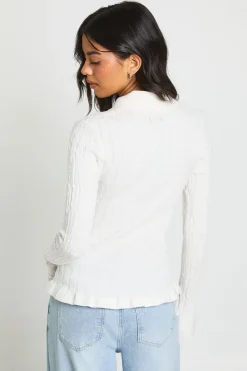 Cardigan En Maille Texturée À Col