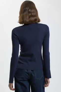 KarenMillen Cardigan En Maille Viscose À Fermeture Asymétrique<Femme Pulls Et Gilets|Toutes Les Mailles