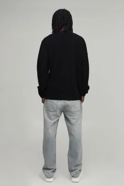 Cardigan En Tricot Torsadé À Coupe Décontractée Pour Homme Grand
