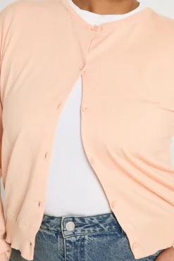 boohoo Cardigan Grande Taille à Col Rond en Maille Côtelée avec Boutonnage<Femme Pulls Et Gilets|Toutes Les Mailles