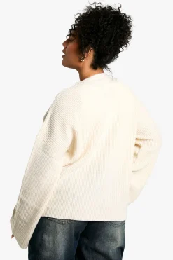 Cardigan Grande Taille à Détail Nœud