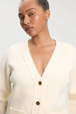 Cardigan Grande Taille En Coton Tricoté Avec Boutons