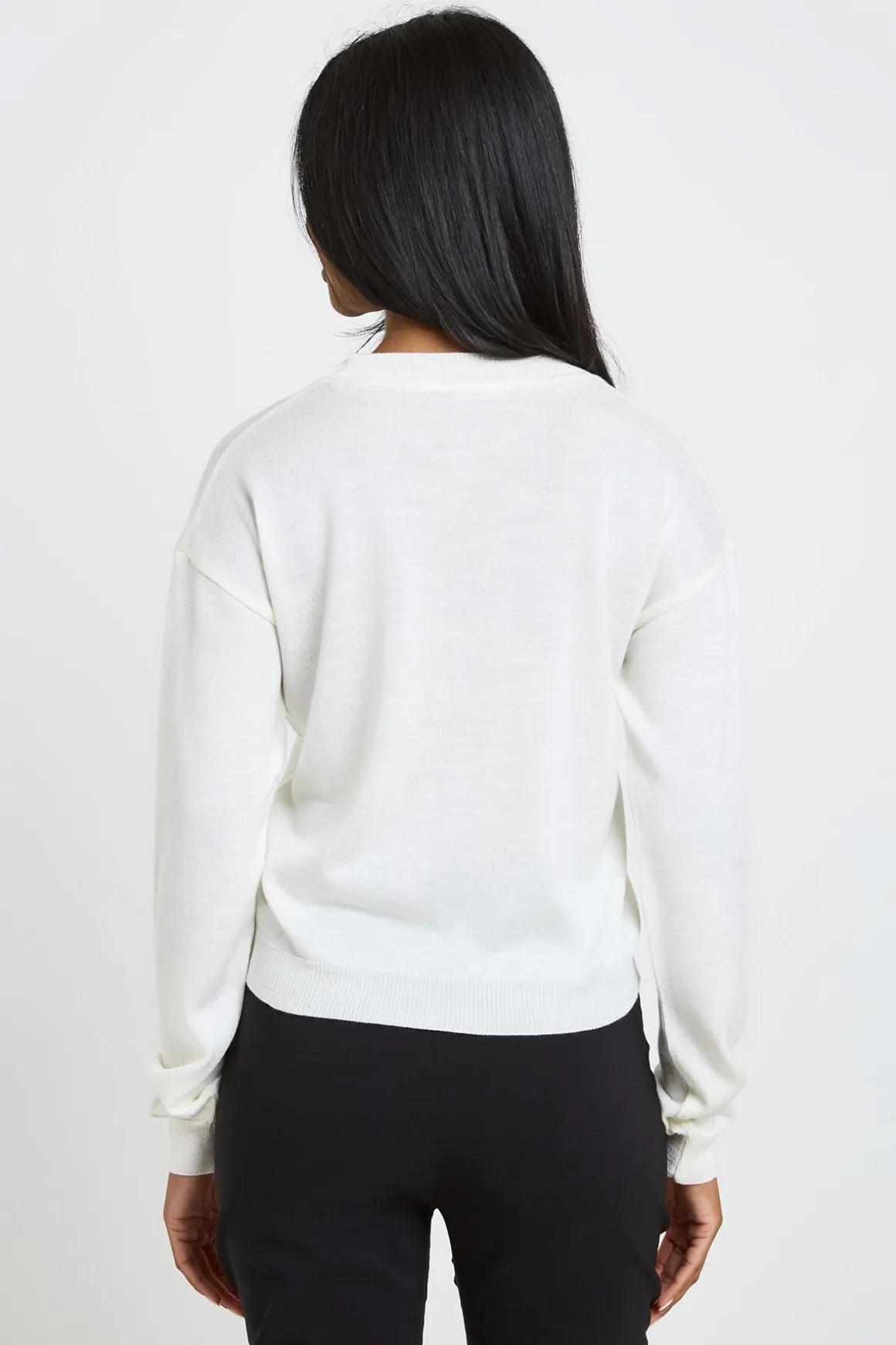 Cardigan Léger En Maille Transparente À Col Rond Et Boutons