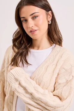 Cardigan Long à Grosses Mailles Torsadées