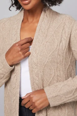 Cardigan Long Maxi à Torsades