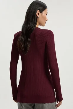 Cardigan Long Tricoté à Boutons Bombés