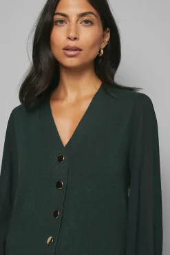 Wallis Cardigan à Manches en Mousseline et Boutonnage Devant<Femme Pulls Et Gilets|Toutes Les Mailles