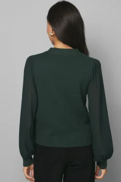 Wallis Cardigan à Manches en Mousseline et Boutonnage Devant<Femme Pulls Et Gilets|Toutes Les Mailles