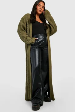 Cardigan maxi oversize tricoté grande taille
