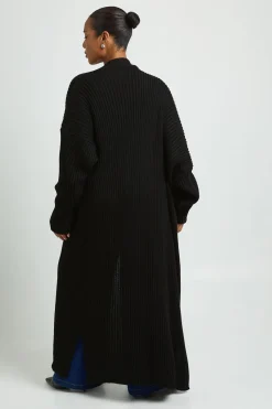 Cardigan Maxi Surdimensionné En Maille Grande Taille