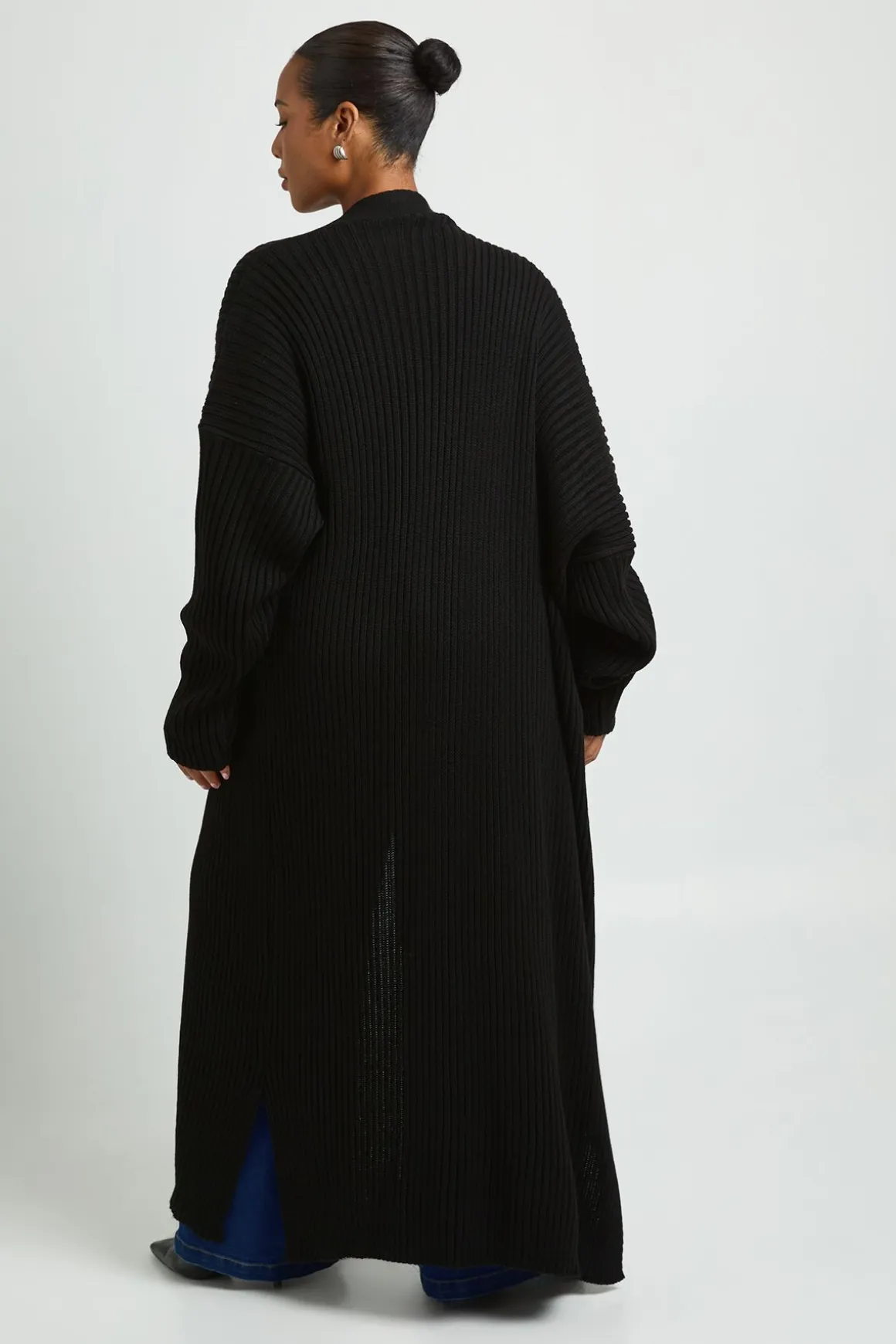 Cardigan Maxi Surdimensionné En Maille Grande Taille