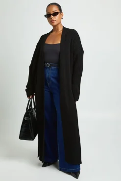 Cardigan Maxi Surdimensionné En Maille Grande Taille