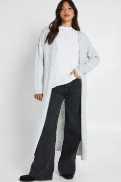 Cardigan maxi tricoté longline ultra-doux