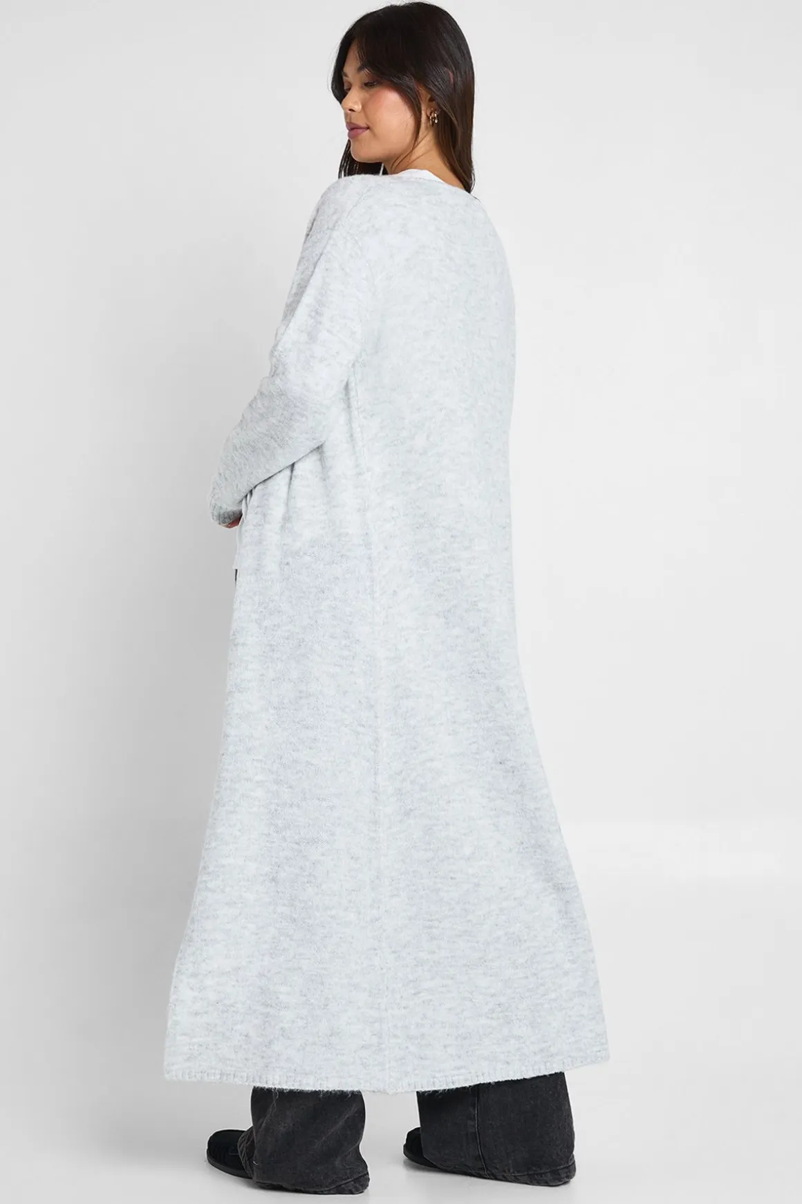Cardigan maxi tricoté longline ultra-doux