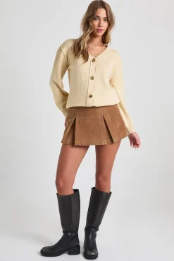 Cardigan Oversize Boyfriend en Maille Douce avec Détails de Couture