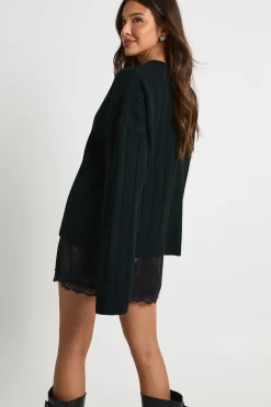 boohoo Cardigan oversize en maille côtelée épaisse<Femme Pulls Et Gilets|Toutes Les Mailles