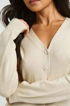 Cardigan Petite En Maille Côtelée À Ourlet Froncé