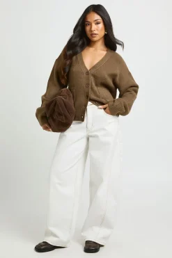 Cardigan Petite En Maille Douce Avec Poches Détaillées Et Col En V