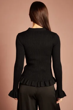 Coast Cardigan Péplum À Boutons Avec Ourlet À Volants<Femme Pulls Et Gilets|Toutes Les Mailles