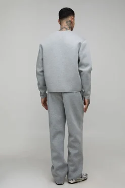 boohooMAN Cardigan Scuba Chiné Ample et Oversize pour Homme Grand<Homme Tout Afficher|Sweats À Capuche Tall