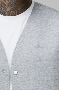 boohooMAN Cardigan Scuba Chiné Ample et Oversize pour Homme Grand<Homme Tout Afficher|Sweats À Capuche Tall